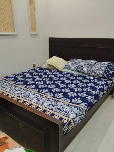 Wooden Bed for sale with Mirror