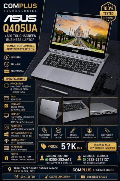 Asus Q405U x360 — i5 8th | 8GB | 256GB |