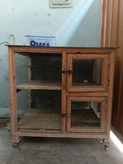 birds and hen cage wooden