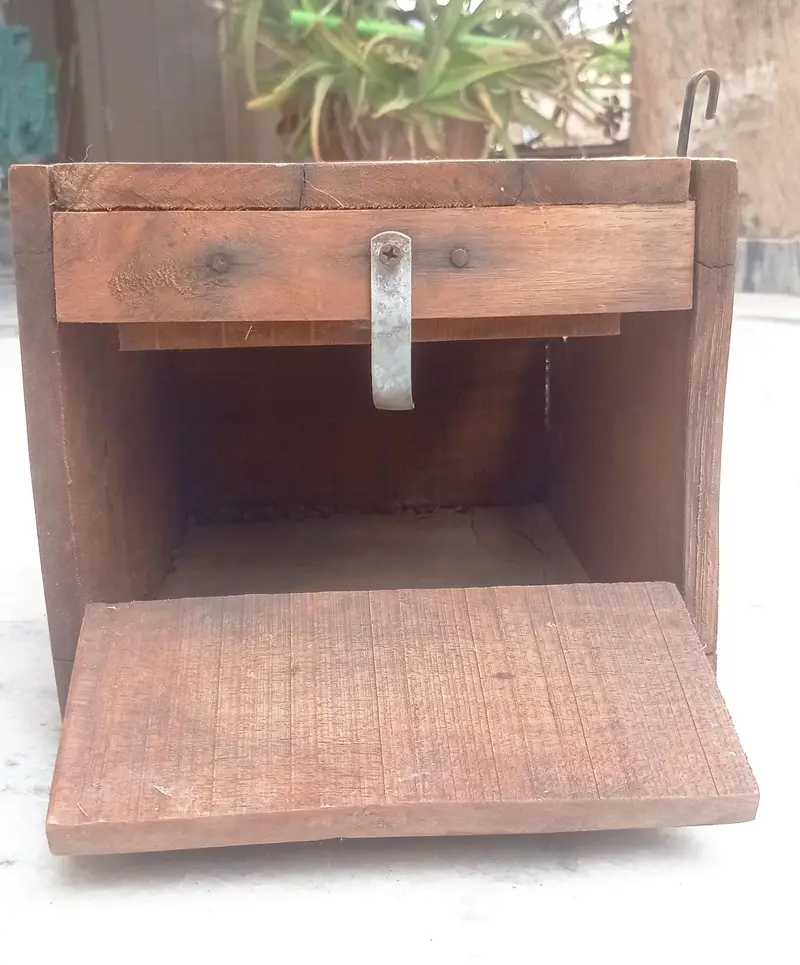 Solid wooden kikar breeding box for Lovebird, parrots with sticks — photo 3