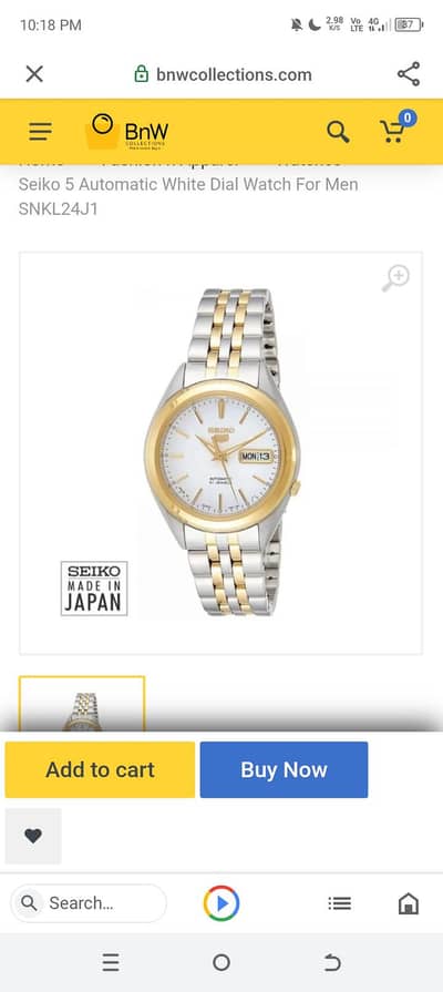Seiko 5 automatic white dial watch for men SMKL24J1 10/10