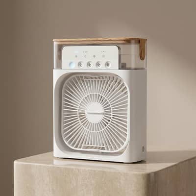 mini air cooler fan with LED light & USB power