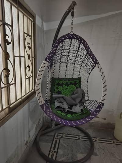 Hanging swing chair ( jhola with stand ) Argent Sale