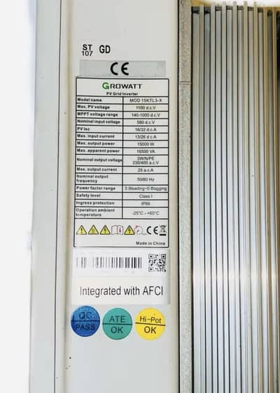 Growatt Ongrid 15 kilowatt inverter