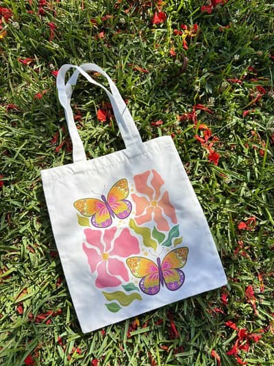 Hand painted - Tote bag