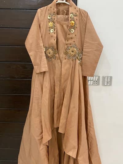 Fancy maxi with trouser and dupata