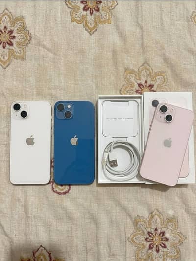 3x iphone 13 mini | pink 100bh jv  | blue 92bh fu | white 90bh fu |