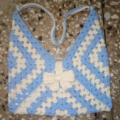 handmade crochet  bag. .