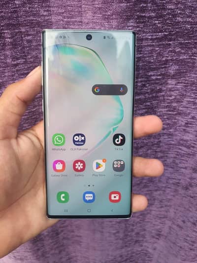 Samsung Mobile Note 10 official pta 256 gb all ok exchange possible he