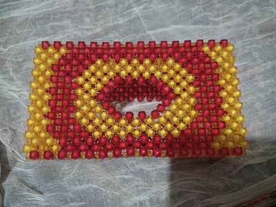 Hand Made Tissue Box With Crystals