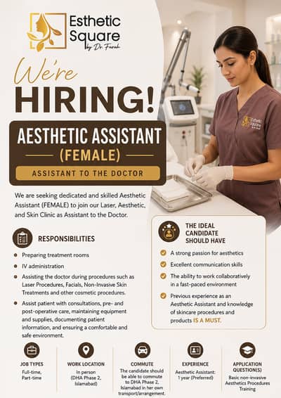 Aesthetic Assistant (FEMALE)