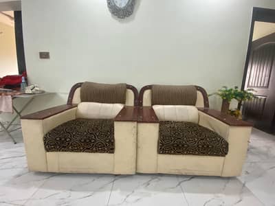 5 Seater Sofa Set (3+1+1) – Strong Wooden Frame
