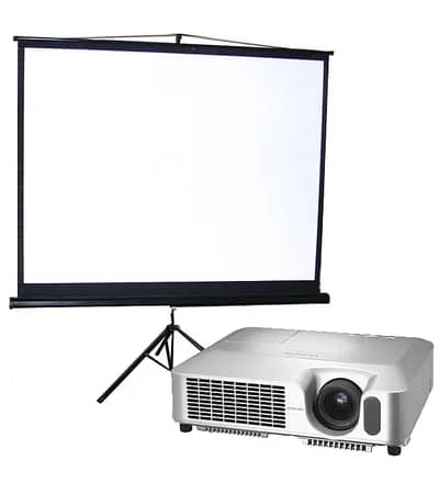 projector on rental base & Projection Screen