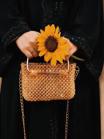 * Premium Crystal Beaded Tote Bag – Party & Wedding Wear.