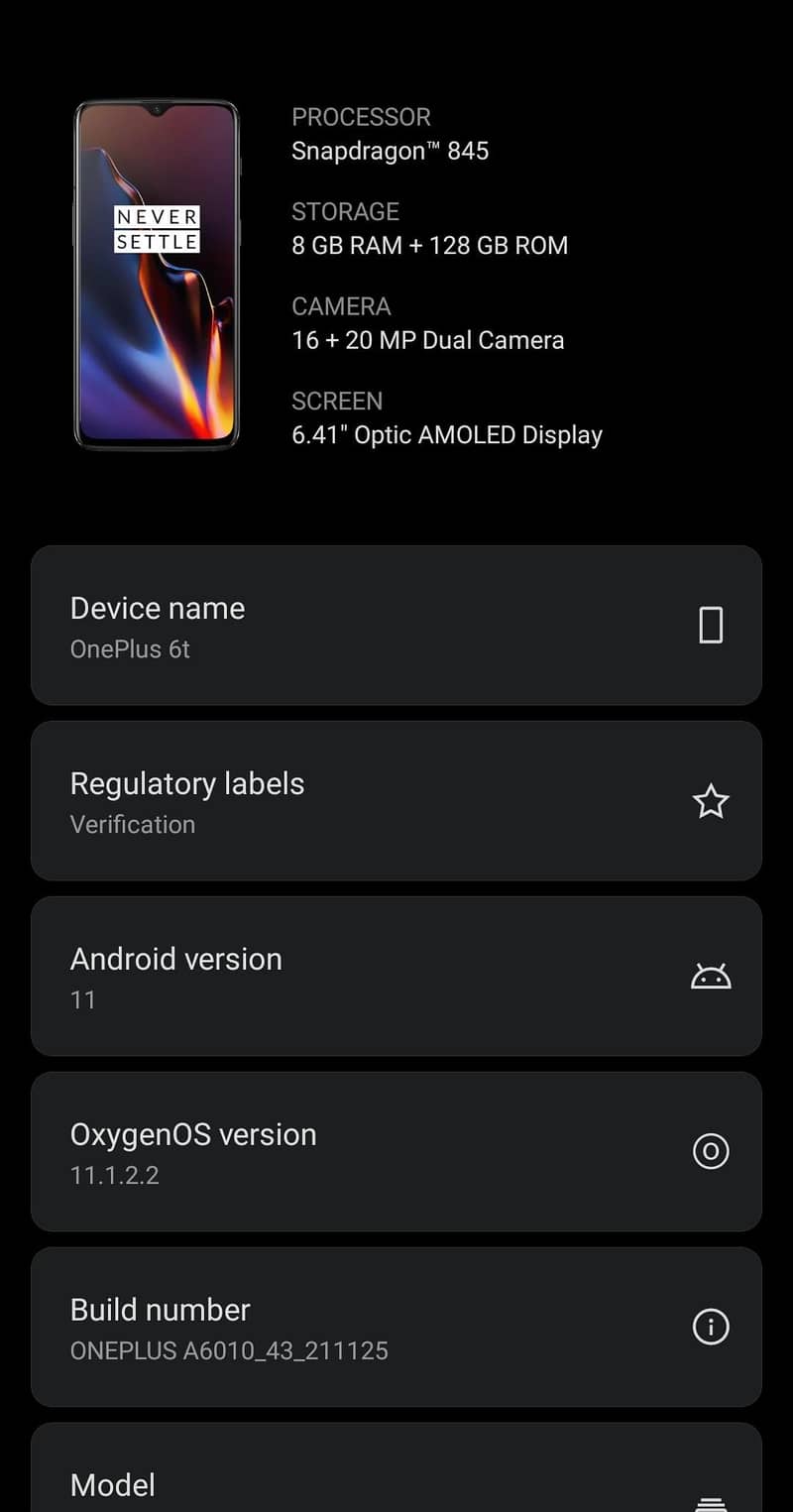 One Plus 6T 6