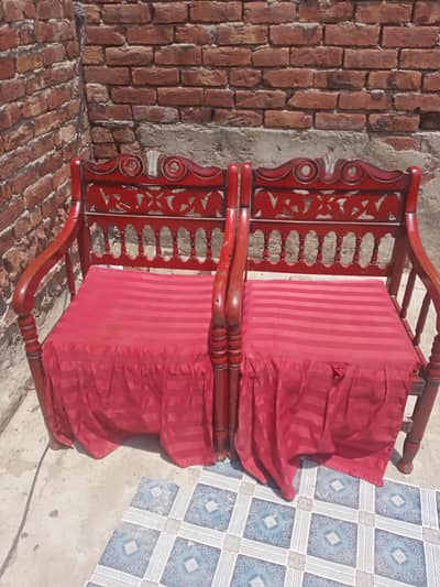 wooden sofa set