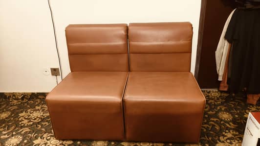 leathers two seater sofa