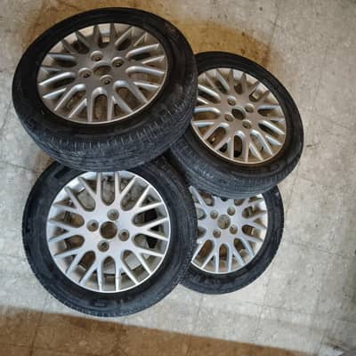 Original Alloyrims and Tires of Daihatsu Mira 2020 Model