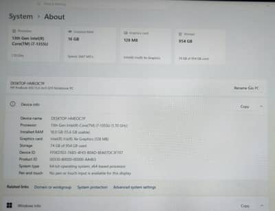 HP ProBook 450 15.6 inch G10 13th generation i7