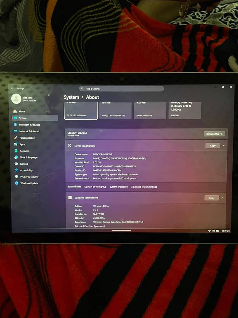 Microsoft surface pro 6 2