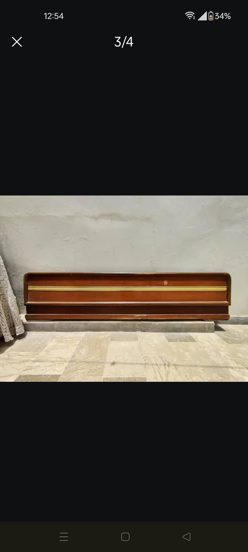 Solid Wooden Double Bed with 2 Side Tables 3