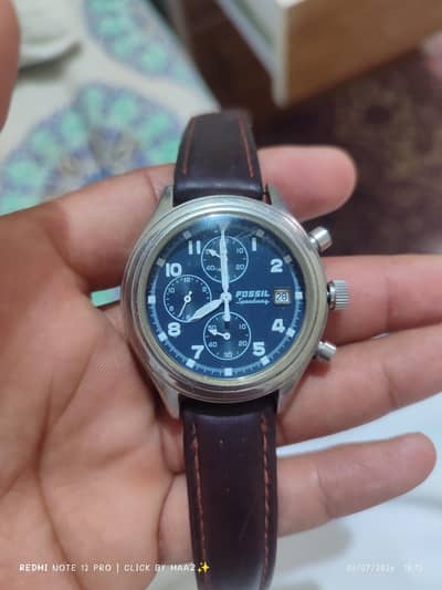 Fossil chronograph watche with stopwatch