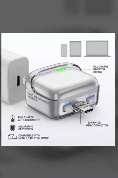 Ai powered auto disconnect mobile fast charger 140w delivery available