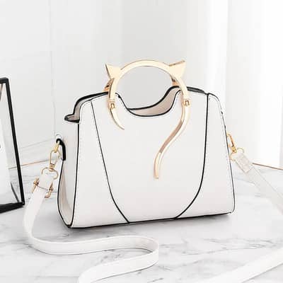 white Gold Handel Ladies handbeg_large capacity