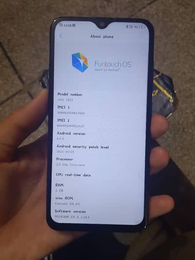 Vivo 1823 2GB 32GB PTA APPROVED OCEAN BLUE COLOR