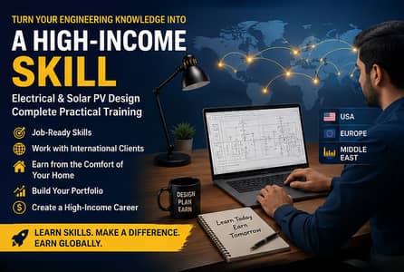 Electrical & Solar Design Engineer Course – AutoCAD, PVSyst, SketchUp