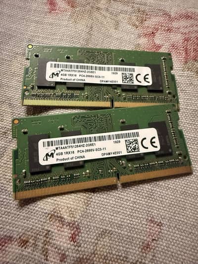 2x 4GB DDR4 Laptop Ram