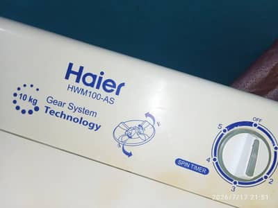 Haier washing machine twin tub model number HWM 100 AS