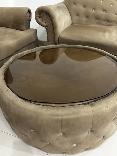 Luxury sofa set with center table