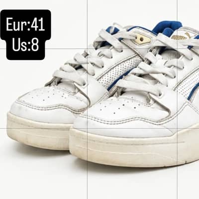 A2thrift. pk These are Puma Slipstream sneakers in a white and blue co
