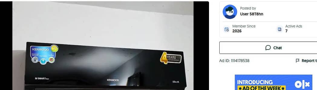 Kenwood AC DC 1 ton
