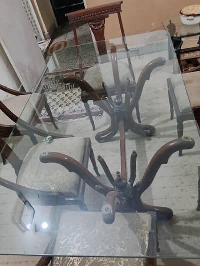6 seater traditional dining table