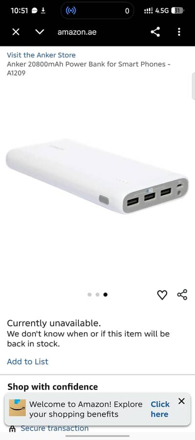 100% original anker power bank 20000 mah