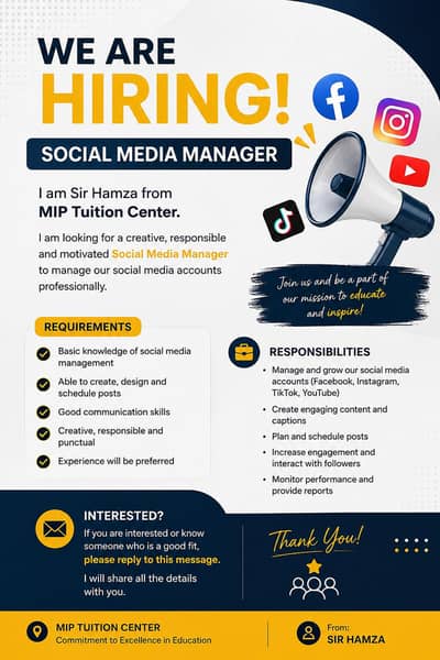 Social Media Manager Required | Part-Time Opportunity