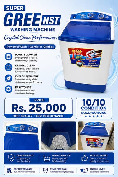 Crystal  twin tub washing machine for sale|Good condition