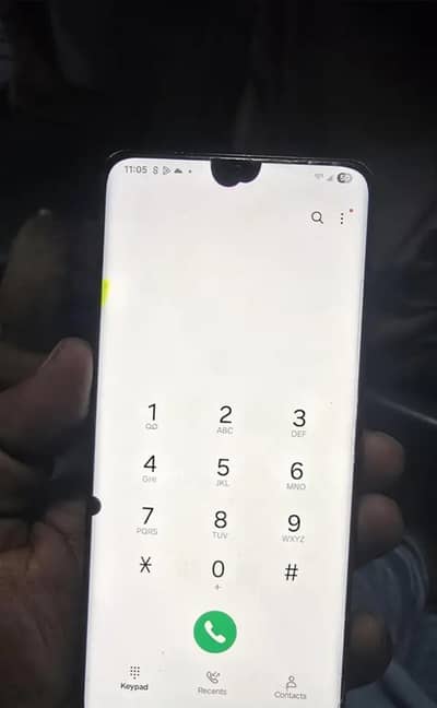 S21 Ultra Just Panel With Complete Frame Just Minor Glass Crack & Dots