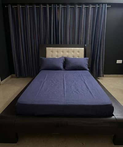 Wooden Single Bed with Mattress + Vanity table