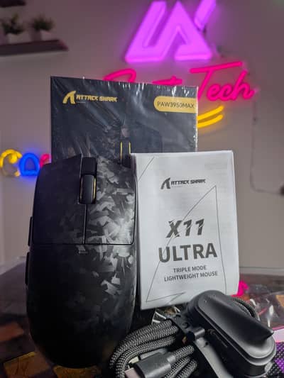 Attackshark X11 Ultra Carbon Fiber Wireless Gaming Mouse 8K PR