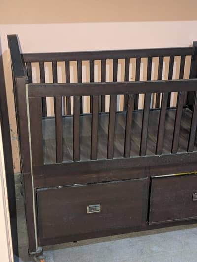 Heavy Wood Baby Bed for Sale