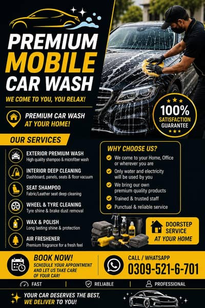 Premium Mobile Car Wash – We Come to You!