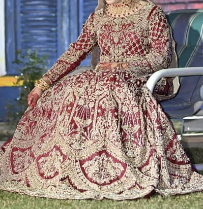 Luxury Bridal Barat Lehenga ( heavy hand embroidery)