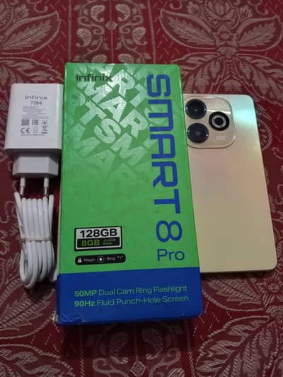 Infinix Smart 8 Pro 8GB Ram 128GB Rom All accessories complte with Box