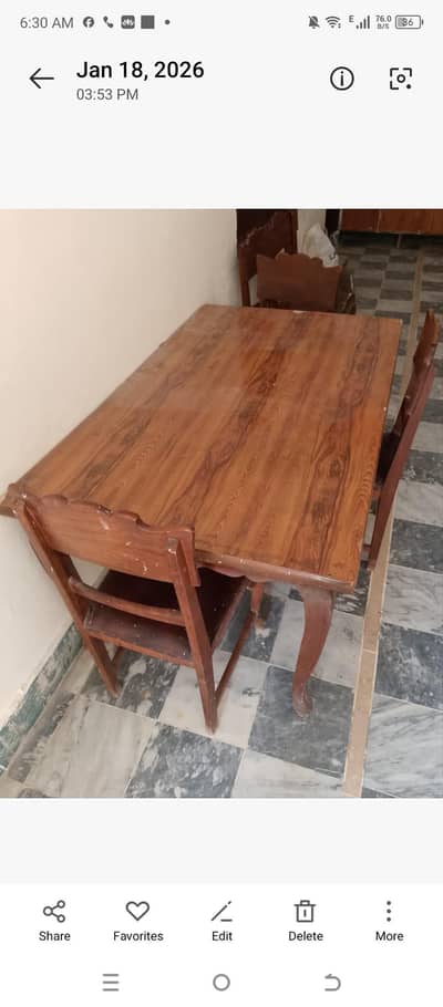 Wooden dinning table