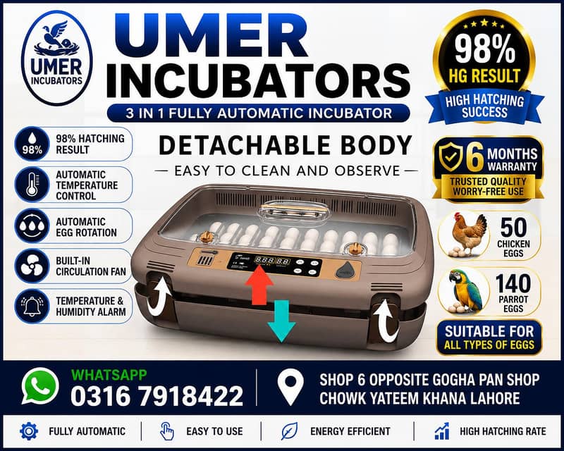 Automatic Egg Incubator | Egg Hatching Machine | Incubator | Brooder 1