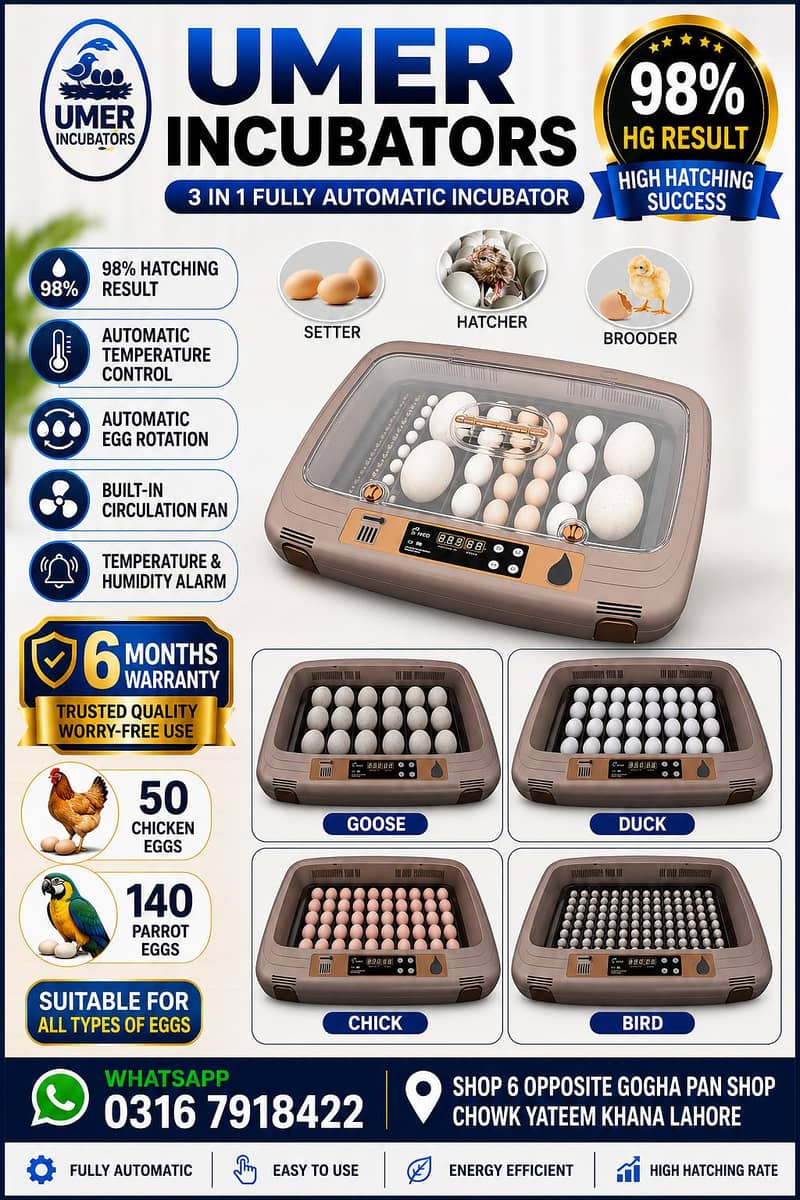 Automatic Egg Incubator | Egg Hatching Machine | Incubator | Brooder 3