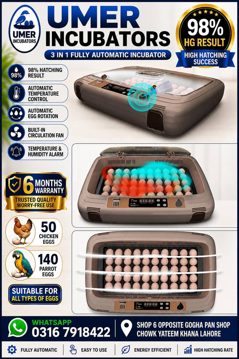 Automatic Egg Incubator | Egg Hatching Machine | Incubator | Brooder 4
